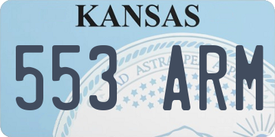 KS license plate 553ARM