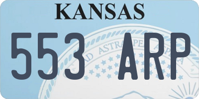 KS license plate 553ARP