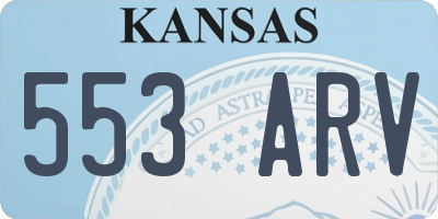 KS license plate 553ARV