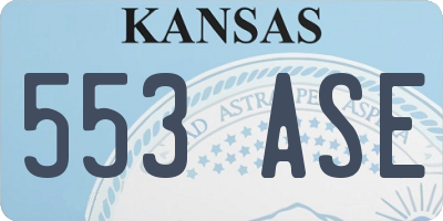 KS license plate 553ASE