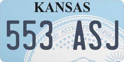 KS license plate 553ASJ
