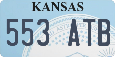 KS license plate 553ATB