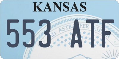 KS license plate 553ATF