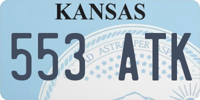 KS license plate 553ATK