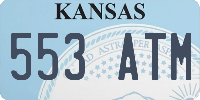 KS license plate 553ATM