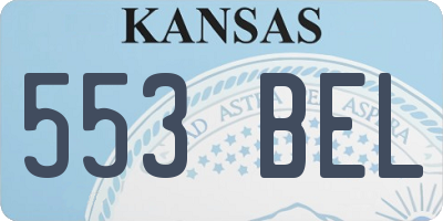 KS license plate 553BEL