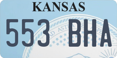 KS license plate 553BHA