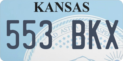 KS license plate 553BKX