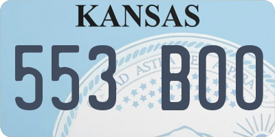 KS license plate 553BOO