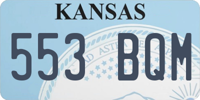 KS license plate 553BQM