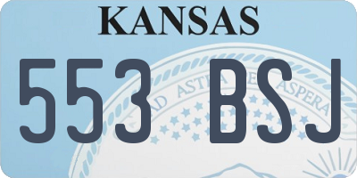 KS license plate 553BSJ