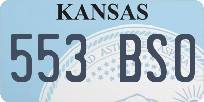 KS license plate 553BSO