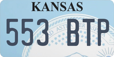 KS license plate 553BTP