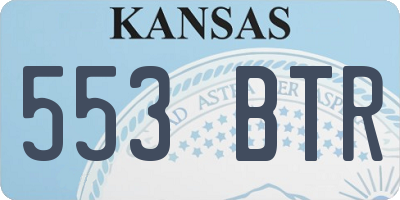 KS license plate 553BTR