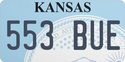 KS license plate 553BUE