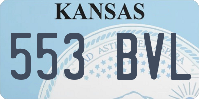 KS license plate 553BVL