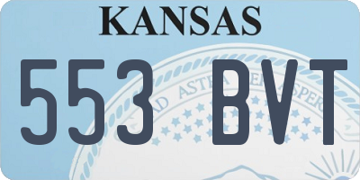 KS license plate 553BVT