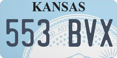 KS license plate 553BVX