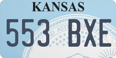 KS license plate 553BXE
