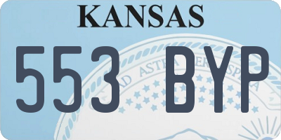 KS license plate 553BYP