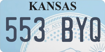 KS license plate 553BYQ