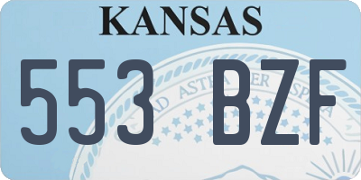 KS license plate 553BZF