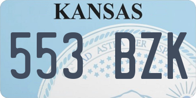 KS license plate 553BZK