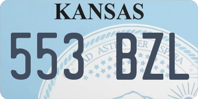 KS license plate 553BZL