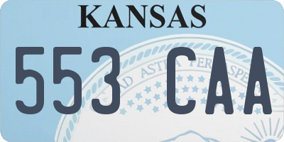 KS license plate 553CAA