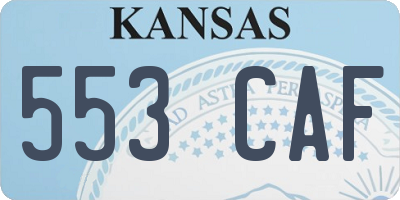 KS license plate 553CAF