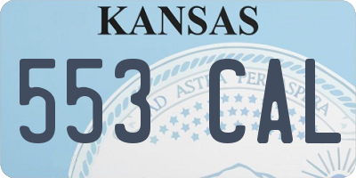 KS license plate 553CAL