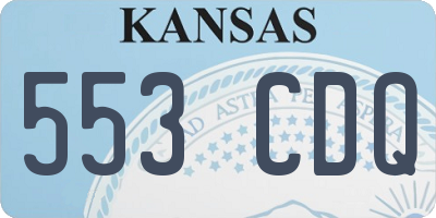 KS license plate 553CDQ