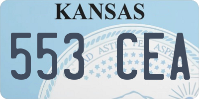 KS license plate 553CEA