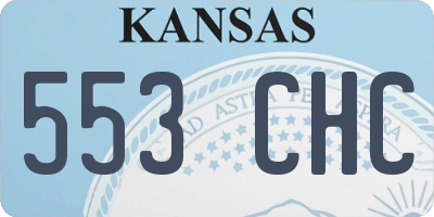 KS license plate 553CHC
