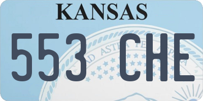 KS license plate 553CHE