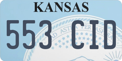KS license plate 553CID