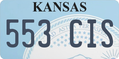 KS license plate 553CIS