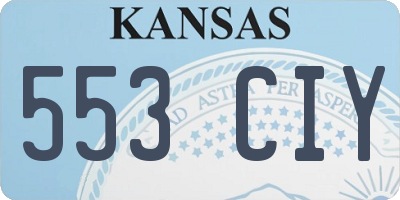 KS license plate 553CIY