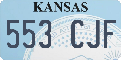 KS license plate 553CJF