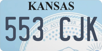 KS license plate 553CJK