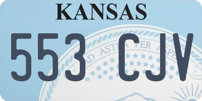KS license plate 553CJV