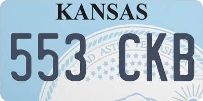 KS license plate 553CKB