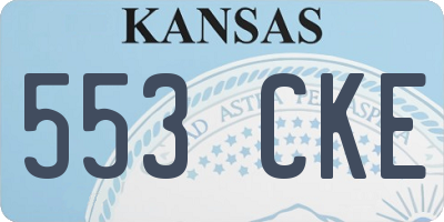 KS license plate 553CKE