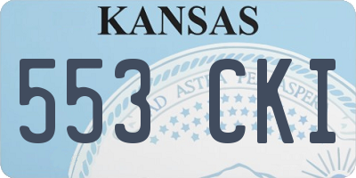 KS license plate 553CKI