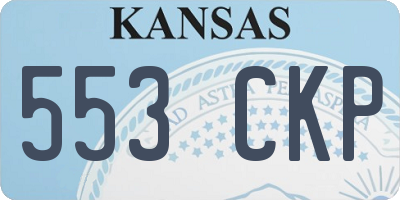 KS license plate 553CKP
