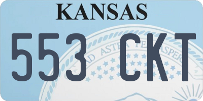 KS license plate 553CKT