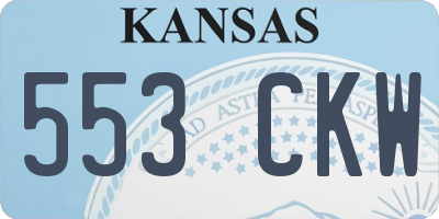KS license plate 553CKW