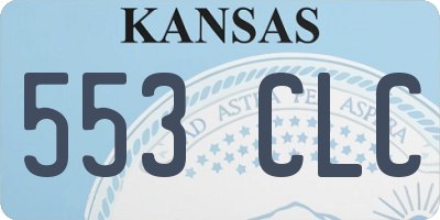 KS license plate 553CLC