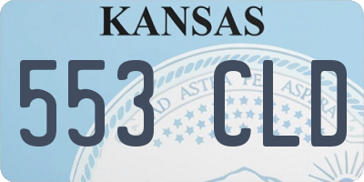 KS license plate 553CLD