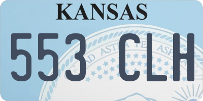 KS license plate 553CLH